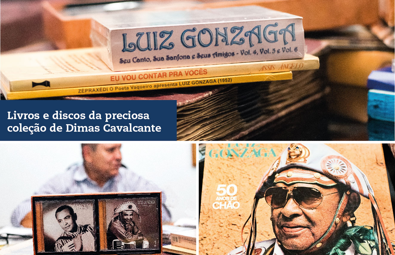Livros e discos da preciosa coleção de Dimas Cavalcante