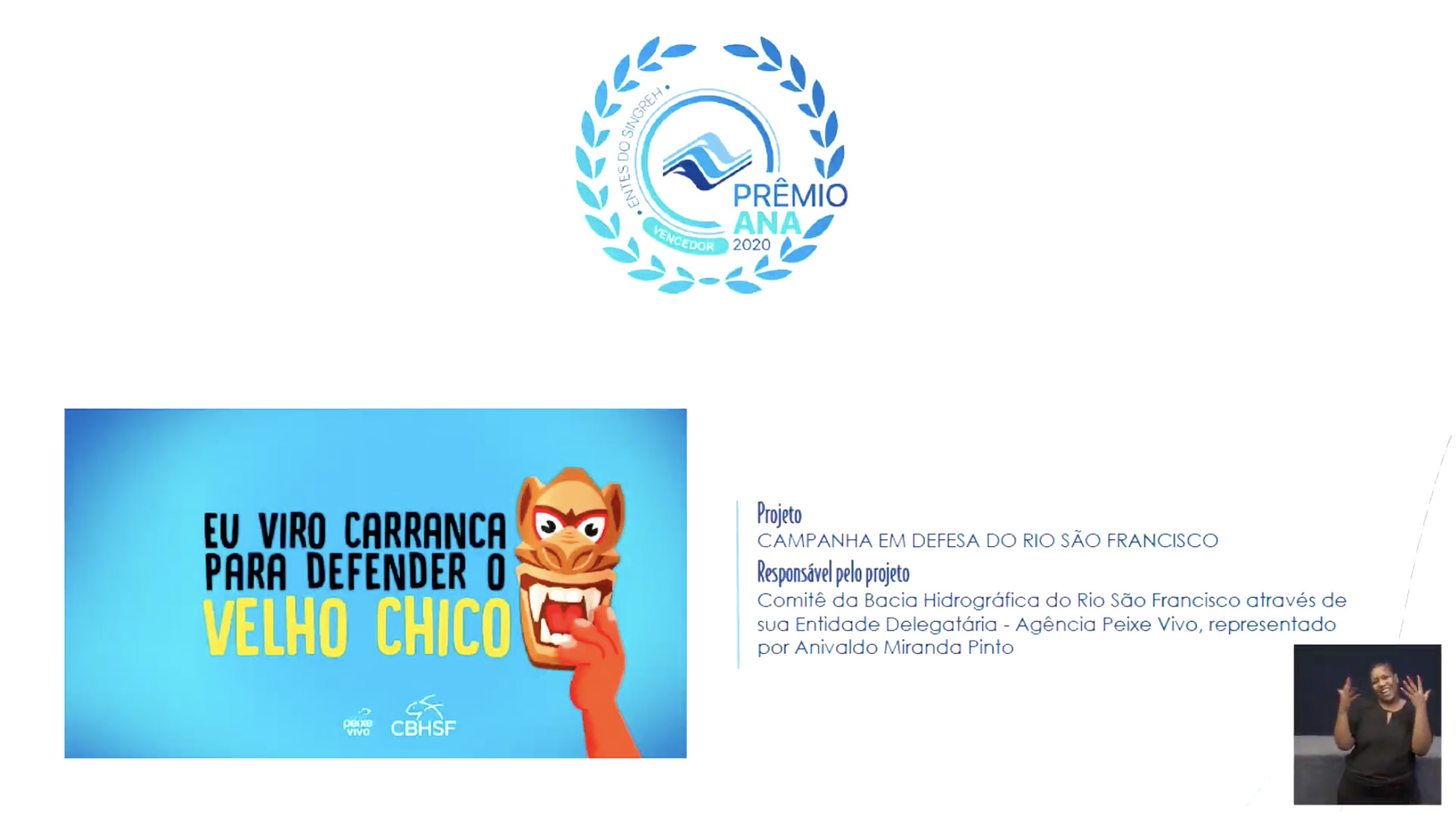 Campanha “Eu viro carranca para defender o Velho Chico” é vencedora do  Prêmio ANA na categoria SINGREH : Agência Peixe Vivo : Agência de Bacia  Hidrográfica