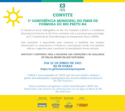Em Formosa do Rio Preto a reunião se realizará no dia 22 de junho às 9h.